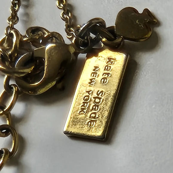 Kate Spade Say yes collection " Smile" gold necklace pendant - Picture 8 of 8